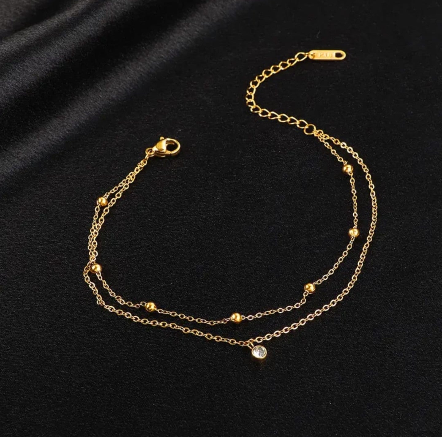 Golden Layer with Stone Necklace