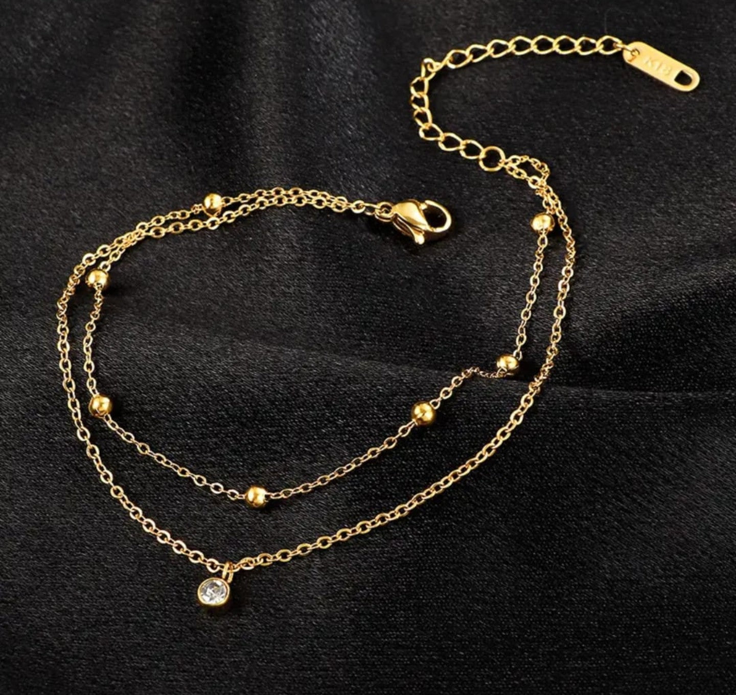 Golden Layer with Stone Necklace