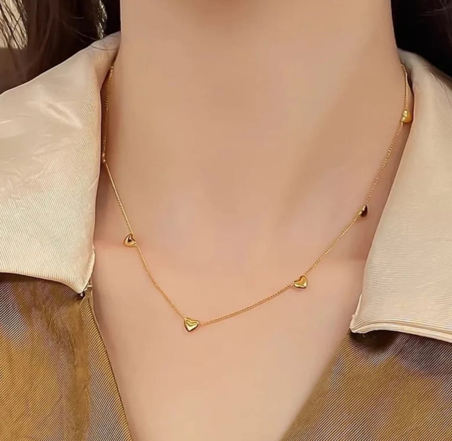 Golden Heartline Necklace