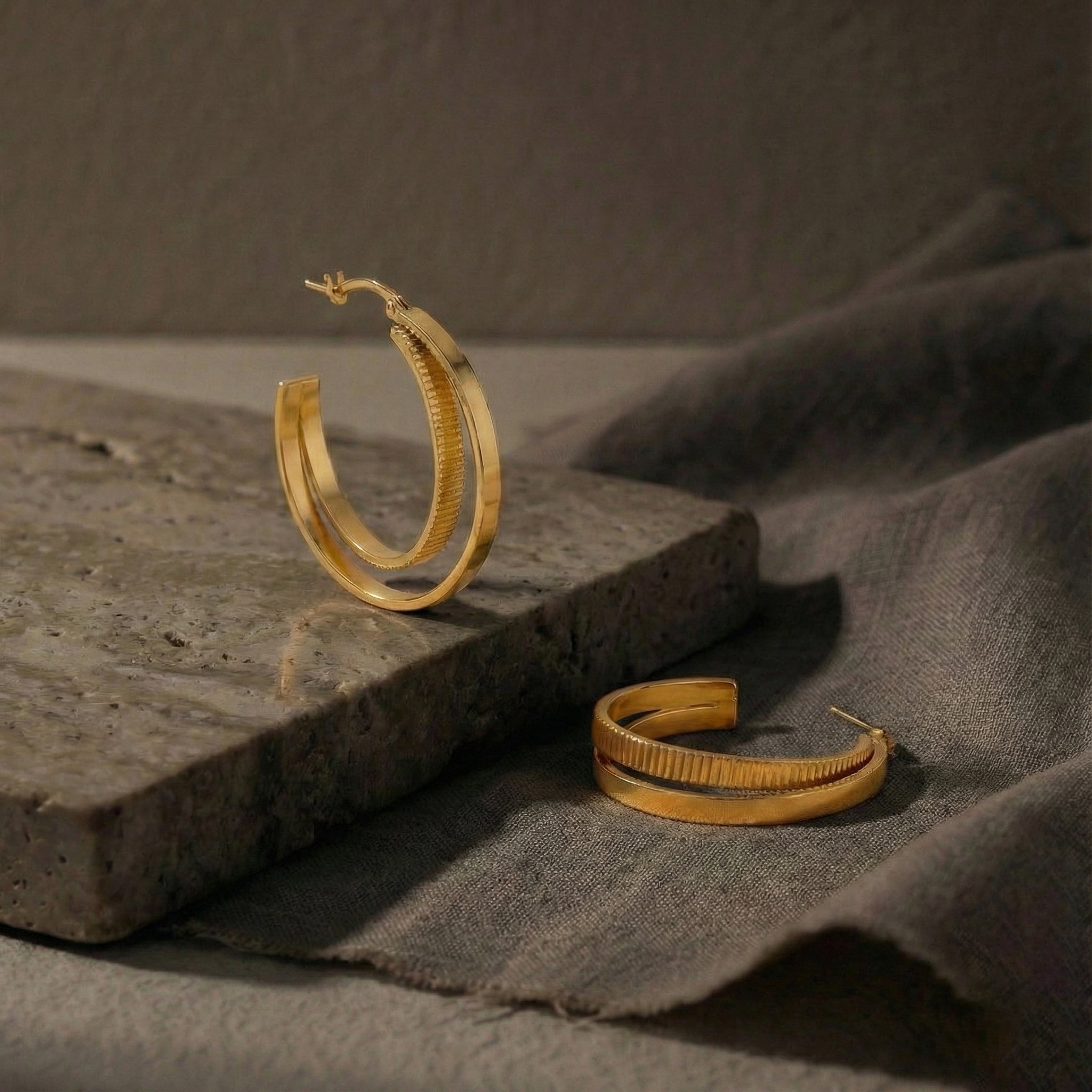 Double Row Hoops earring