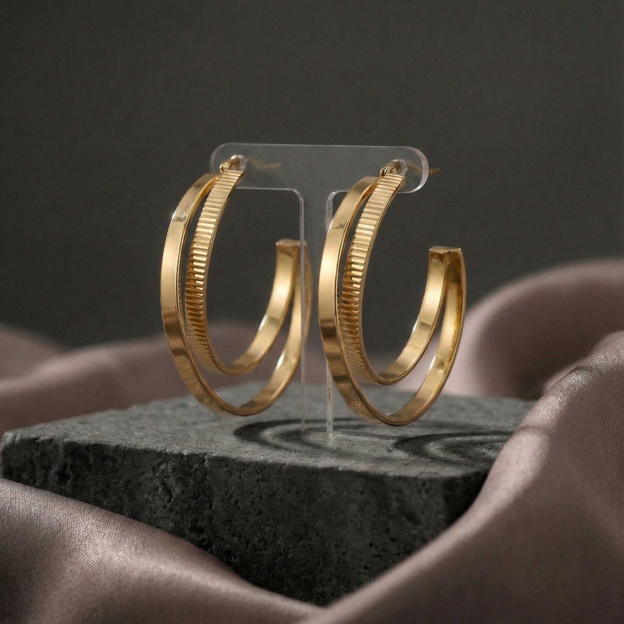 Double Row Hoops earring