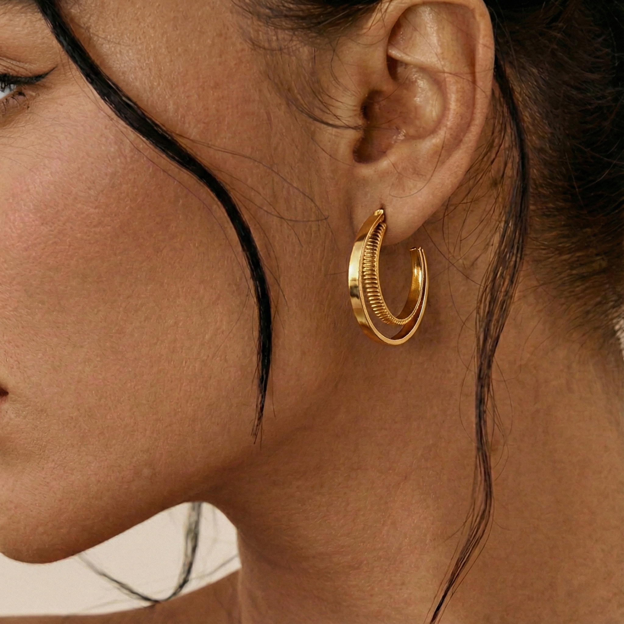 Double Row Hoops earring
