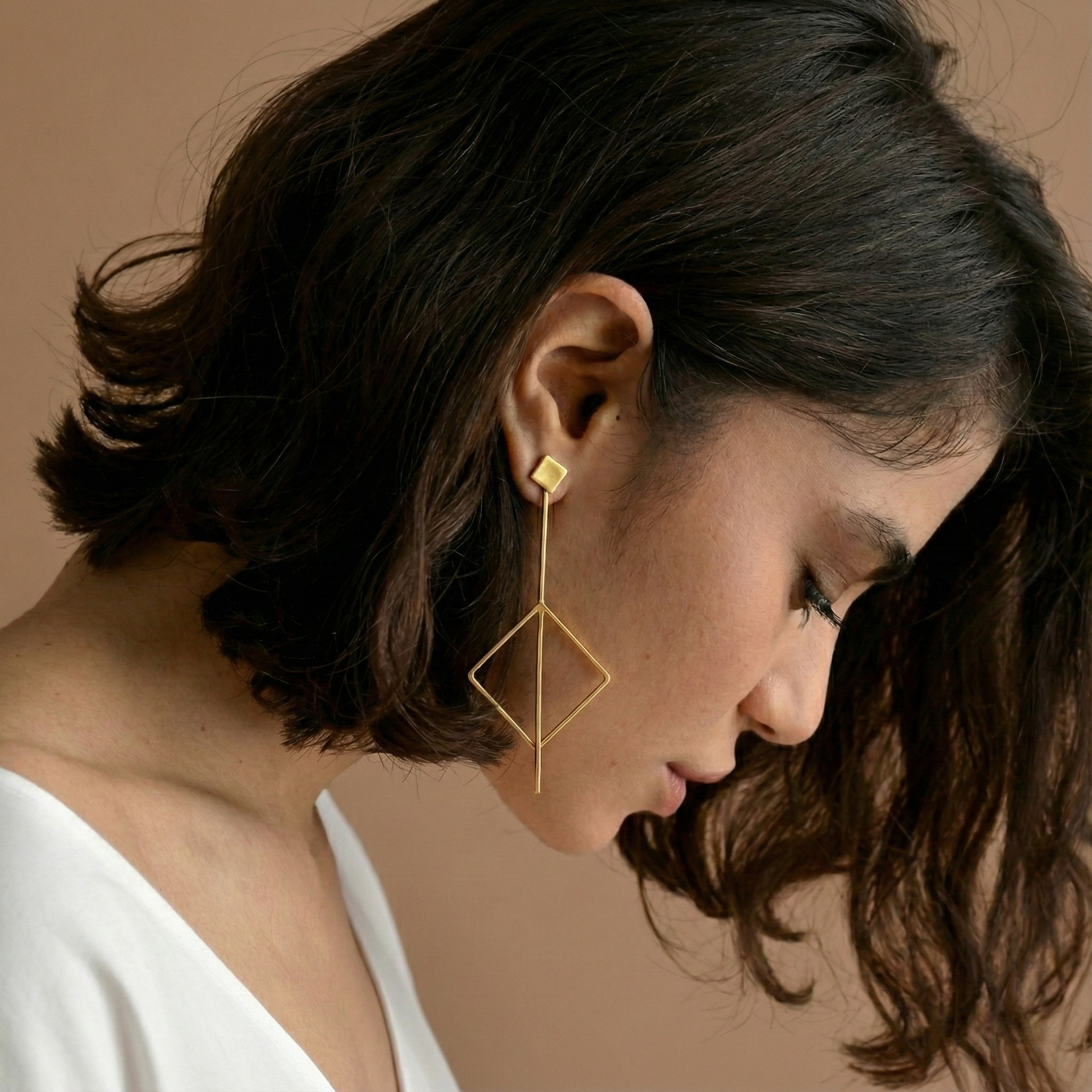 Rhombus Drop Earrings