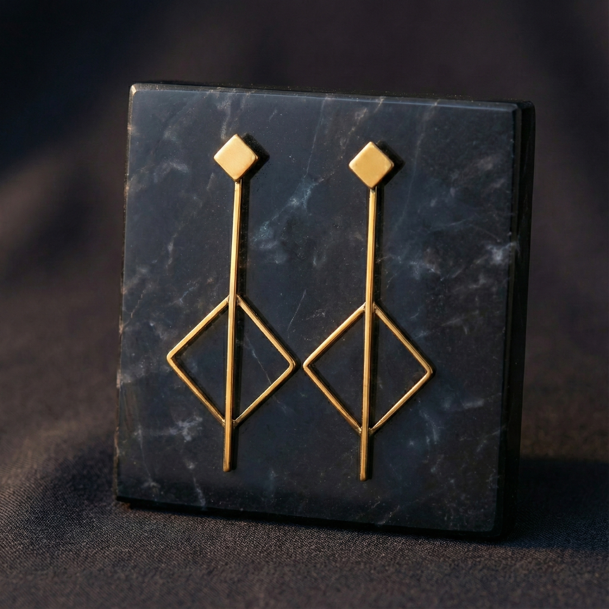 Rhombus Drop Earrings
