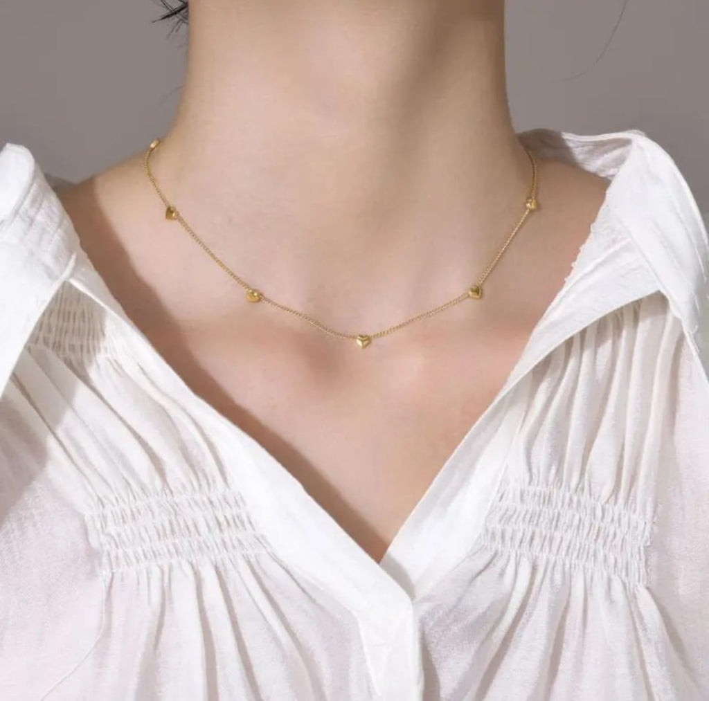 Golden Heartline Necklace