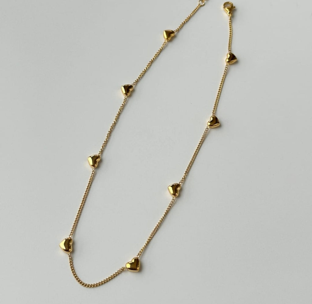 Golden Heartline Necklace