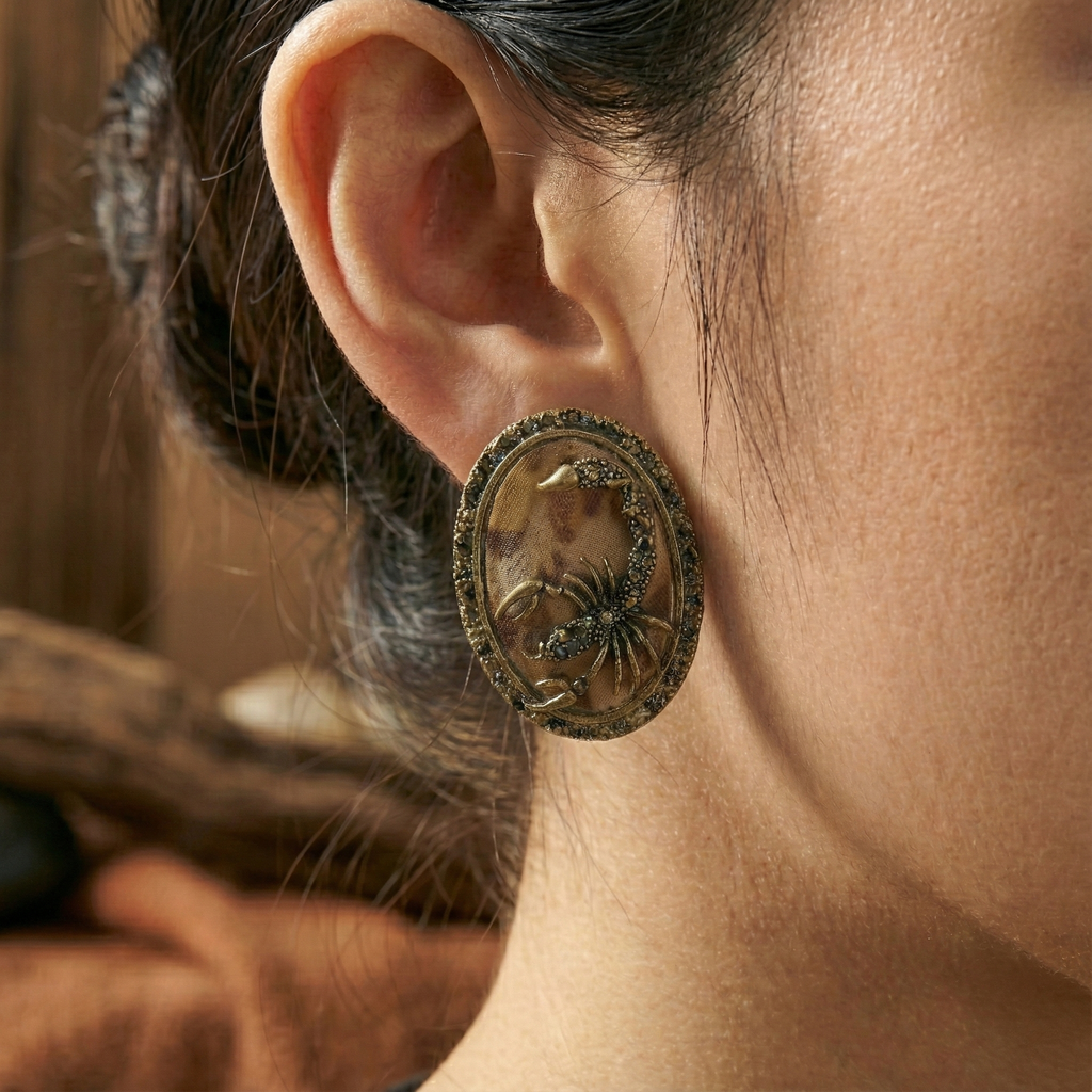 Scorpion Statement Studs Earrings