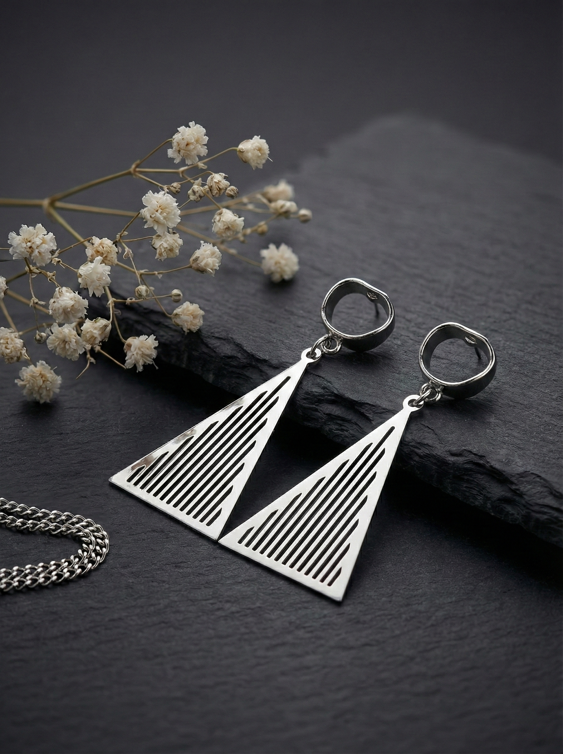 Line Drop Earrings