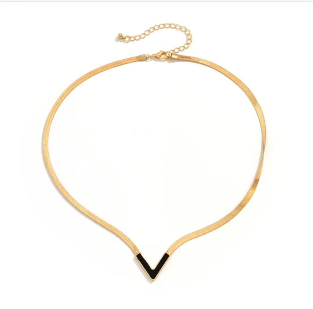 Black Enamel Necklace