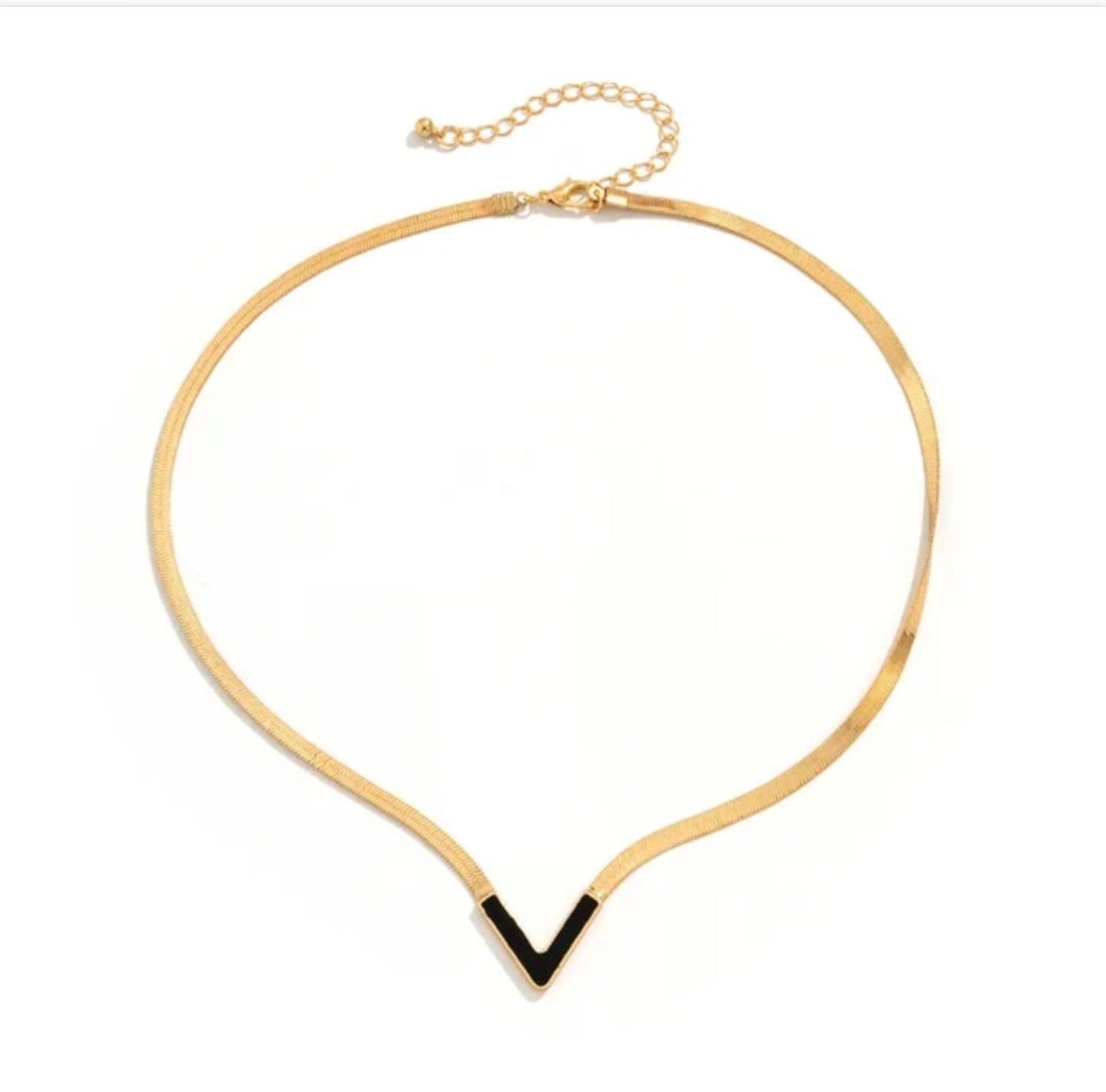 Black Enamel Necklace